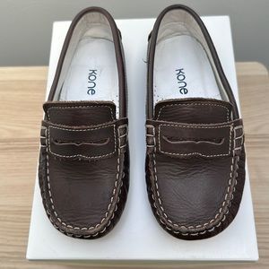 KONE Boys Brown Leather Loafers - Size 13 US (31 Euro)